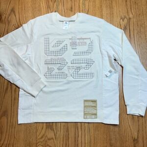 NWT Disney Parks‎ Adult L Sweatshirt White Buzz Lightyear Star Command Toy Story